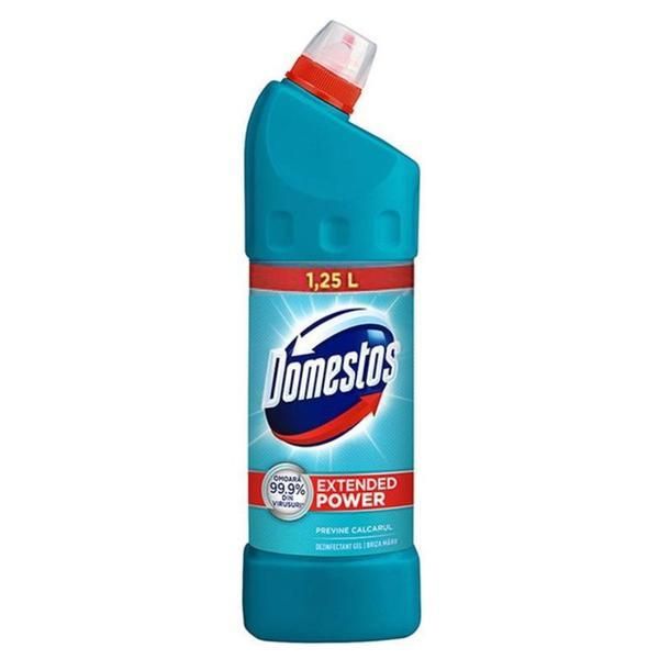 Domestos Дезинфекционен препарат за тоалетна - Domestos Thick Bleach Atlantic Fresh Extended Power, 1250 мл