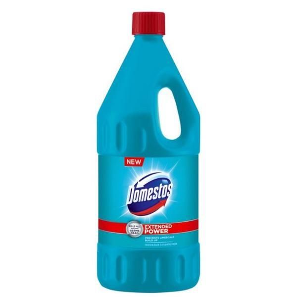 Domestos Дезинфекционен препарат за тоалетна - Domestos Thick Bleach Atlantic Fresh Extended Power, 2000 мл