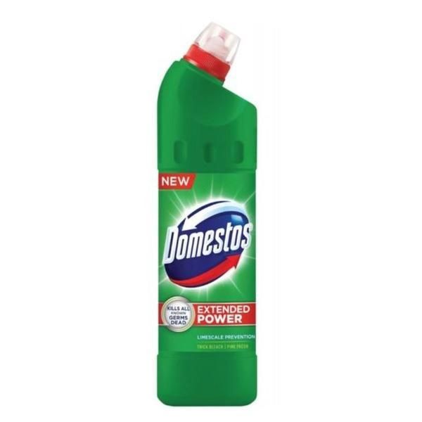 Domestos Дезинфекционен препарат за тоалетна - Domestos Thick Bleach Pine Fresh Extended Power, 1000 мл