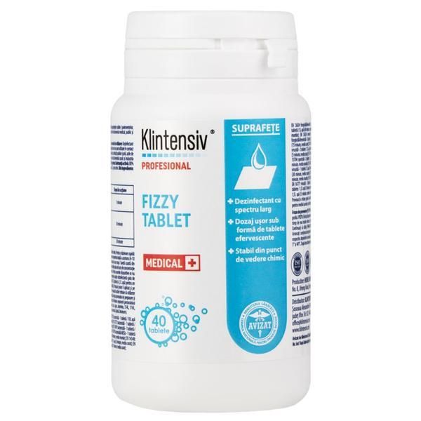 Klintensiv Дезинфектант - Klintensiv Professional Fizzy Tablet Medical, 40 таблетки