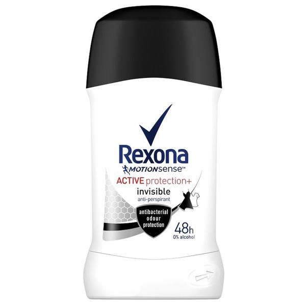 Rexona Дезодорант Invisible Antiperspirant Stick за жени - Rexona MotionSense Active Protection + Fresh Invisible 48h, 40 мл