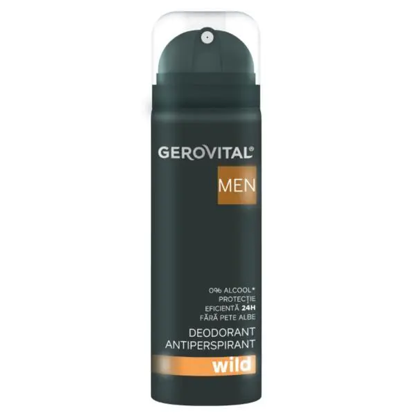 Gerovital Дезодорант против изпотяване Wild Gerovital Men, 150 мл