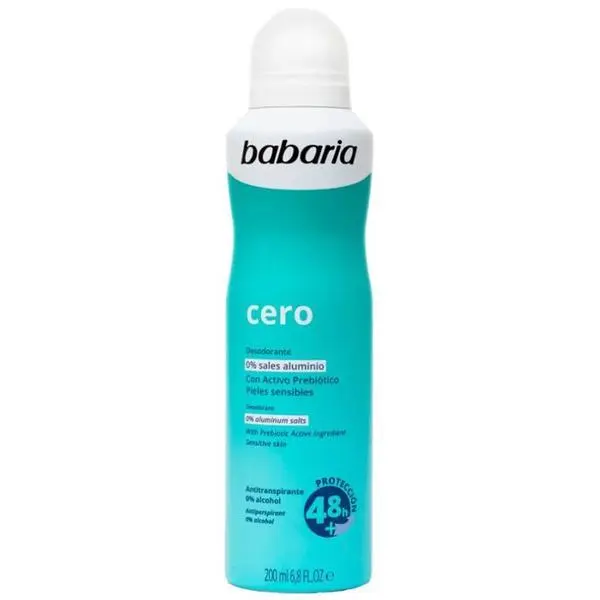 Babaria Дезодорант спрей без алуминий и алкохол за чувствителна кожа - Babaria Cero Deodorant Spray 0% Aluminum, 200 мл