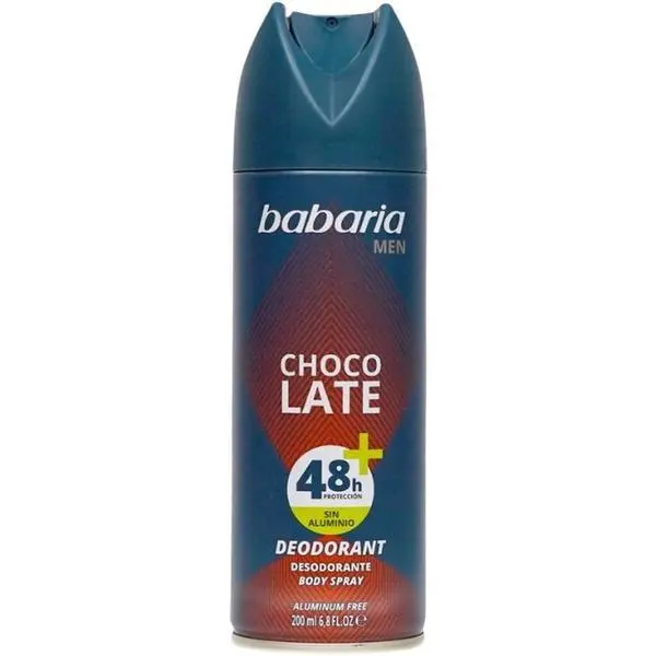 Babaria Дезодорант спрей без алуминий за мъже, 48+ часа защита - Babaria Men Chocolate Aluminum Free Deodorant Spray 48h, 200 мл