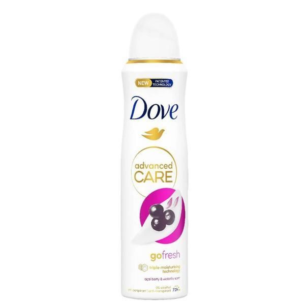 Dove Дезодорант спрей - Dove Advanced Care Go Fresh Acai Berry &amp; Waterlily, 150 мл