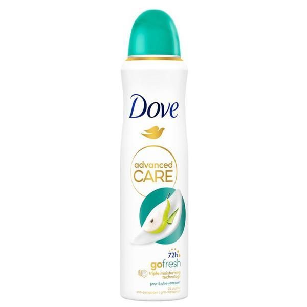 Dove Дезодорант спрей - Dove Advanced Care Go Fresh Pear &amp; Aloe Vera, 150 мл