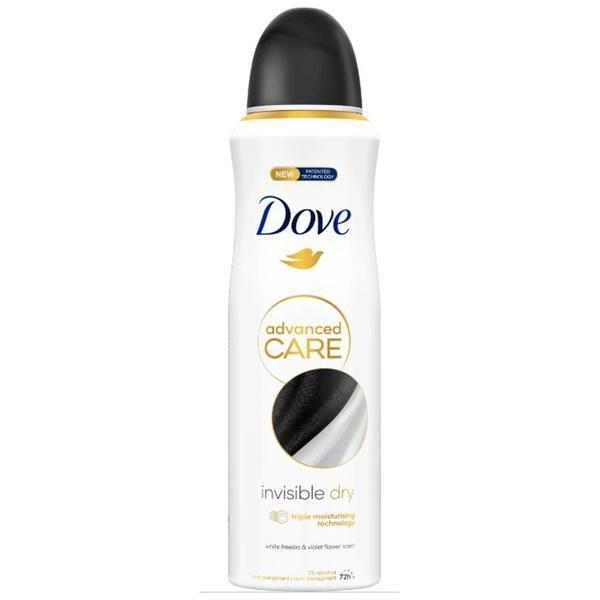 Dove Дезодорант спрей - Dove Advanced Care Invisible Dry, 200 мл