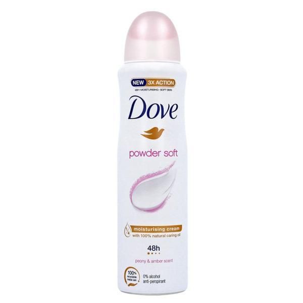 Dove Дезодорант спрей - Dove Powder Soft Peony &amp; Amber Scent, 150 мл