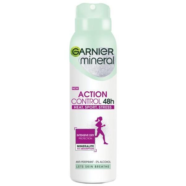 Garnier Дезодорант спрей против изпотяване - Garnier Mineral Action Control 48h, 150 мл