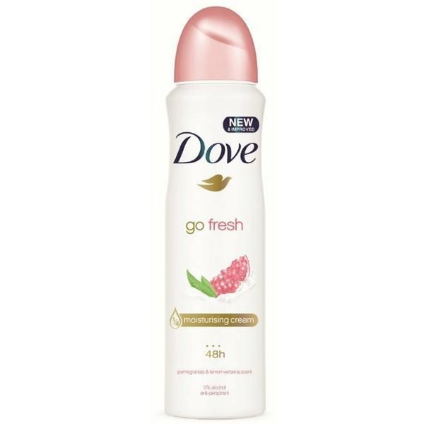 Dove Дезодорант спрей против изпотяване и лимонова върбинка - Dove Go Fresh, 150 мл