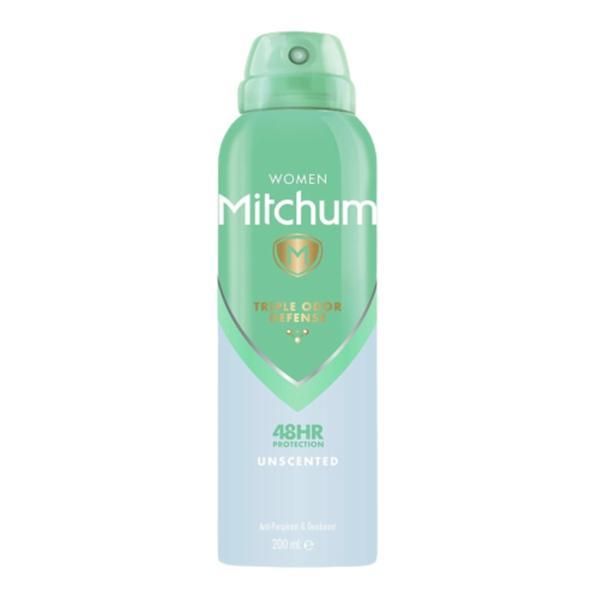 Mitchum Дезодорант спрей против изпотяване - Mitchum Unscented Women Deodorant Spray 48 часа, 200 мл