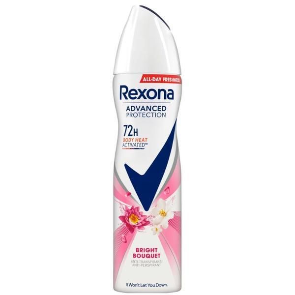 Rexona Дезодорант спрей против изпотяване за жени - Rexona Advanced Protection Bright Bouquet 72h, 150 мл