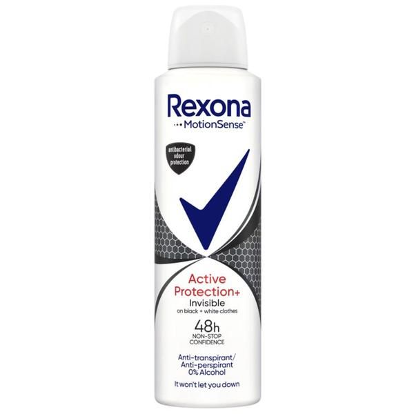 Rexona Дезодорант спрей против изпотяване за жени - Rexona MotionSense Active Protection + Invisible 48h, 150мл