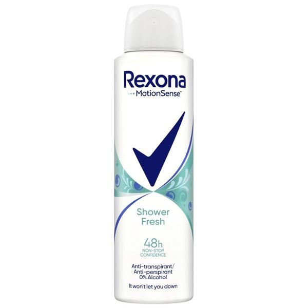 Rexona Дезодорант спрей против изпотяване за жени - Rexona MotionSense Shower Fresh 48h, 150мл