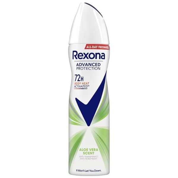 Rexona Дезодорант спрей против изпотяване за жени с алое вера - Rexona Advanced Protection Aloe Vera 72h, 150 мл