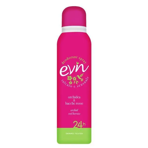 Evin Дезодорант спрей с орхидеи и горски плодове- Evin Young Orchid &amp; Red Berries Deodorant Spray 24h, 150 мл