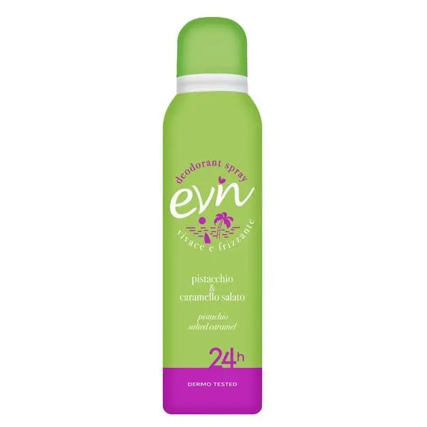 Evin Дезодорант спрей с шамфъстък и солен карамел - Evin Young Pistachio &amp; Salted Caramel Deodorant Spray 24h, 150 мл