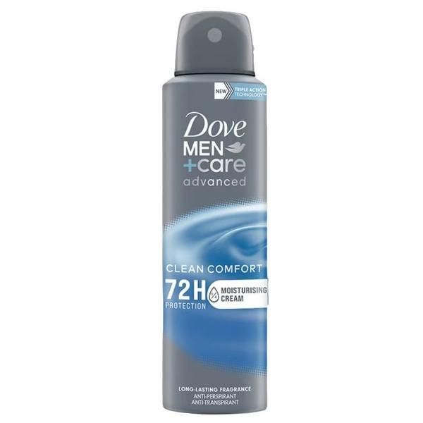 Dove Дезодорант спрей за мъже - Dove Men +Care Advanced 72h Protection Clean Comfort, 200 мл