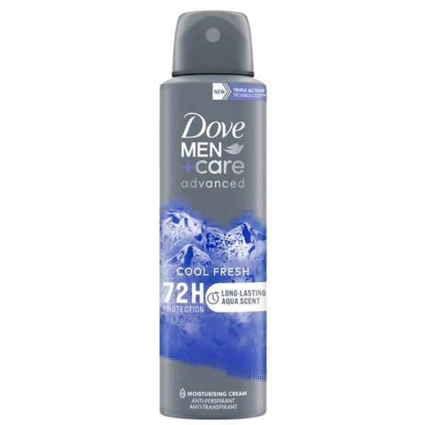 Dove Дезодорант спрей за мъже - Dove Men +Care Advanced 72h Protection Cool Fresh, 150 мл