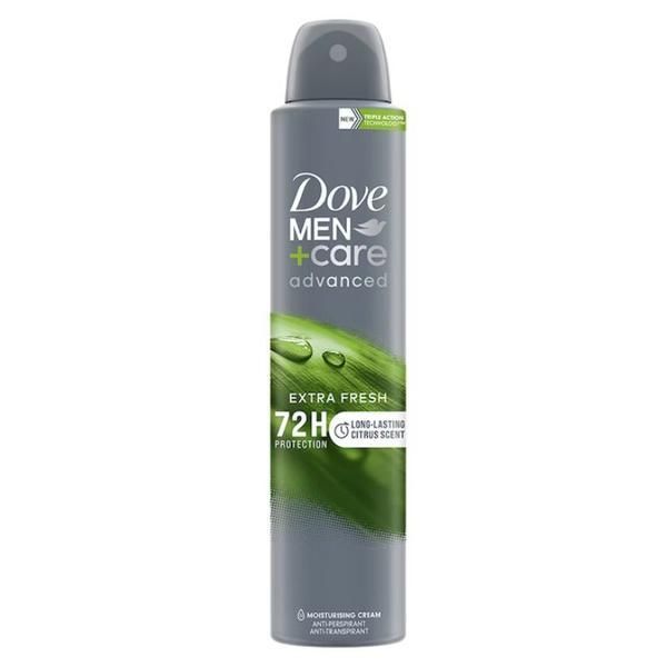 Dove Дезодорант спрей за мъже - Dove Men +Care Advanced 72h Protection Extra Fresh, 200 мл