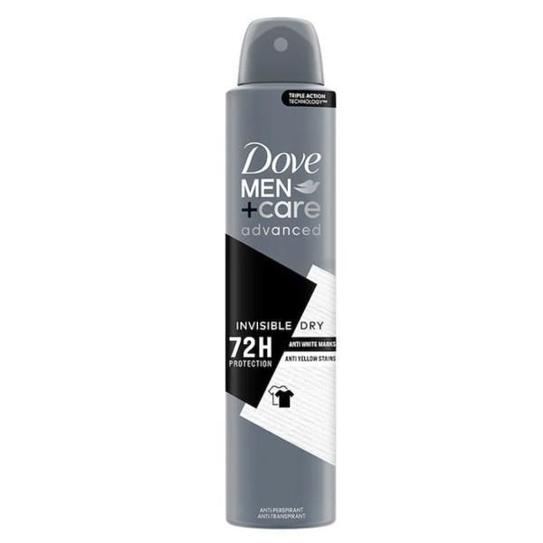 Dove Дезодорант спрей за мъже - Dove Men +Care Advanced 72h Protection Invisible Dry, 200 мл