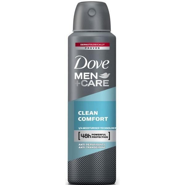 Dove Дезодорант спрей за мъже - Dove Men Care Clean Comfort 48h, 150 мл