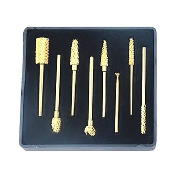 Prima Диамантени фрези със златиста глава - Prima Golden-Plated Diamond Nail Drills Bits with Tungsten Carbide Heads