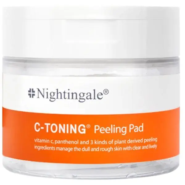 Nightingale Дискове за ексфолиране на кожата - Nightingale C-TONING пилинг тампон, 60 диска