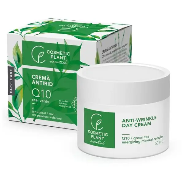 Cosmetic Plant Дневен крем против бртъчки Q10 + Зелен чай Cosmetic Plant, 50мл