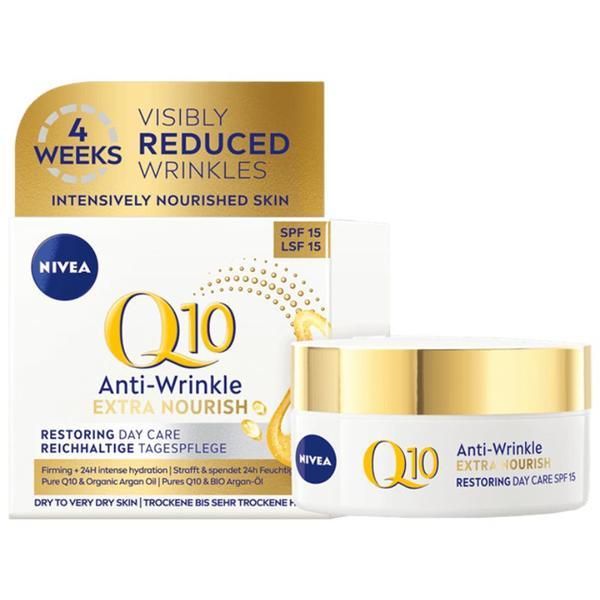 Nivea Дневен крем против бръчки Extra Hydration Q10 Power Nivea Anti-Wrinkle Extra Nourish, 50 мл