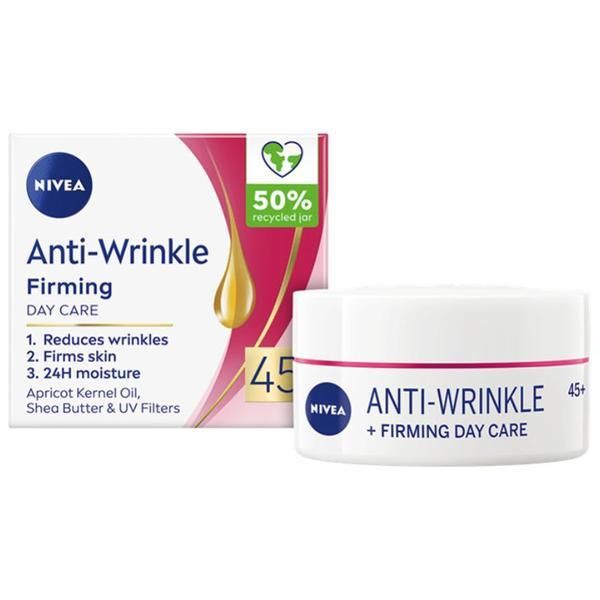 Nivea Дневен крем против бръчки за стегнатост 45+ - Nivea Anti-Wrinkle + Firming, 50 мл