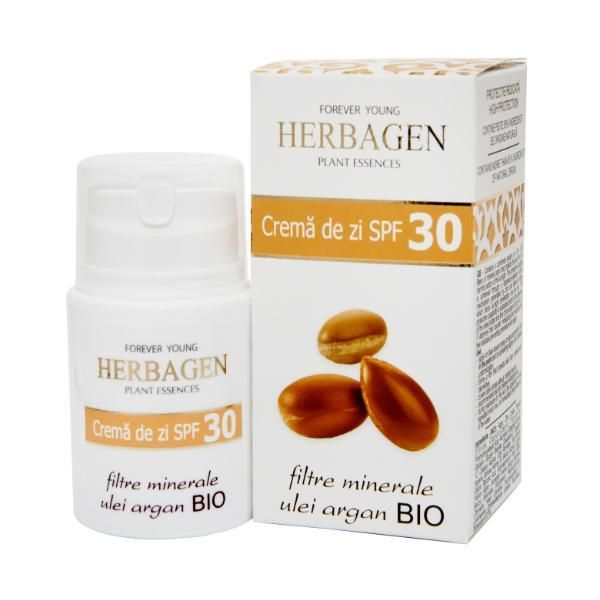 Herbagen Дневен крем SPF 30 с минерални филтри и органично арганово масло Herbagen, 50г