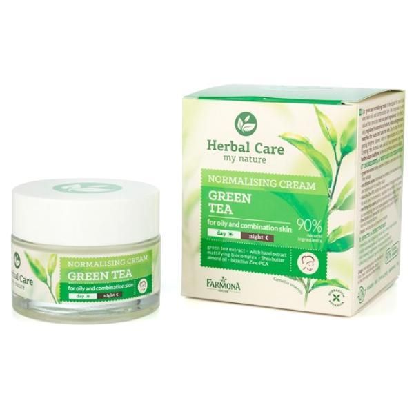 Farmona Дневен/Нощен нормализиращ крем със зелен чай - Farmona Herbal Care Green Tea Normalising Cream Day/Night, 50мл