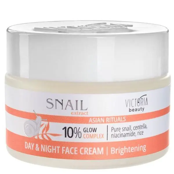 Camco Дневен/Нощен озаряващ крем за лице с екстракт от охлюв - Camco, Victoria Beauty Snail Extract Asian Rituals Day&amp;Night Face Cream Brightening - FG0770152, 50 мл