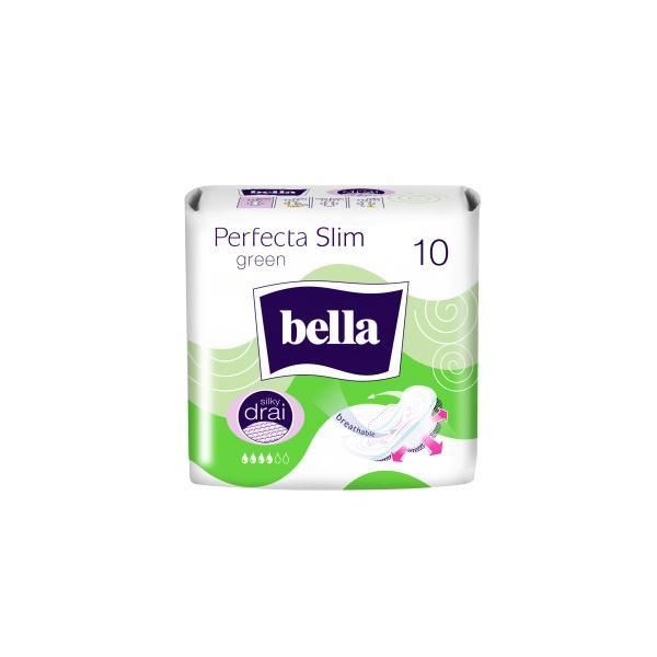 Bella Дневни абсорбенти - Bella Perfecta Slim Green Silky Drai, 10 бр