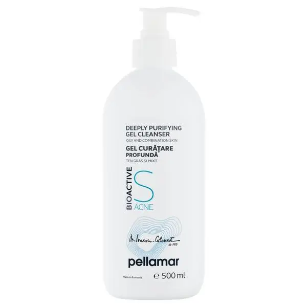 Pellamar Дълбоко почистващ гел - Pellamar BioactiveSAcne Deeply Purifying Gel Cleanser, 500 мл
