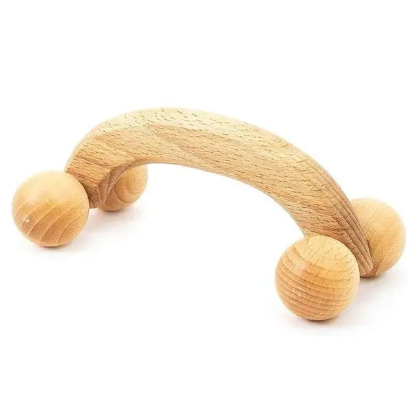 Tuuli Дървен масажен валяк за гръб, врат, рамене, естествен - Tuuli, 1 бр