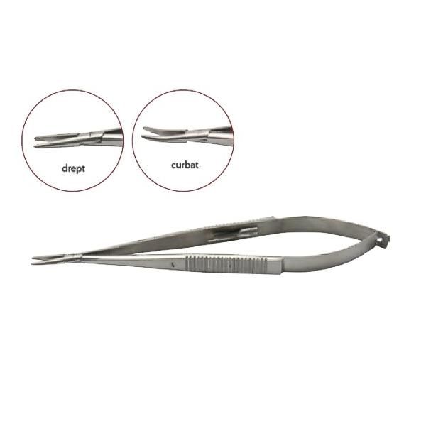 Prima Държач за игла Castroviejo, за игли за конци, извита, 18см