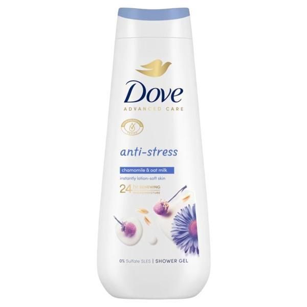 Dove Душ гел - Dove Advanced Care Anti-Stress Shower Gel, 600 мл