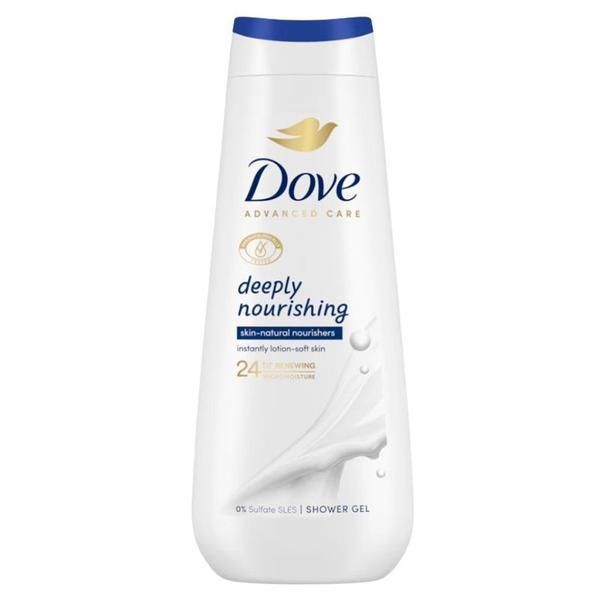 Dove Душ гел - Dove Advanced Care Deeply Nourishing Shower Gel, 600 мл
