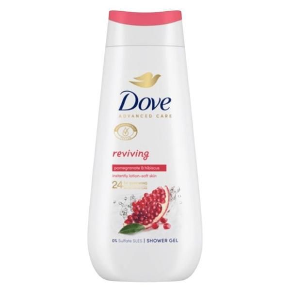 Dove Душ гел - Dove Advanced Care Reviving Pomegranate &amp; Hibiscus Shower Gel, 225 мл