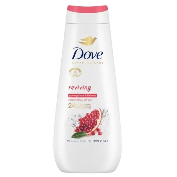 Dove Душ гел - Dove Advanced Care Reviving Pomegranate &amp; Hibiscus Shower Gel, 400 мл