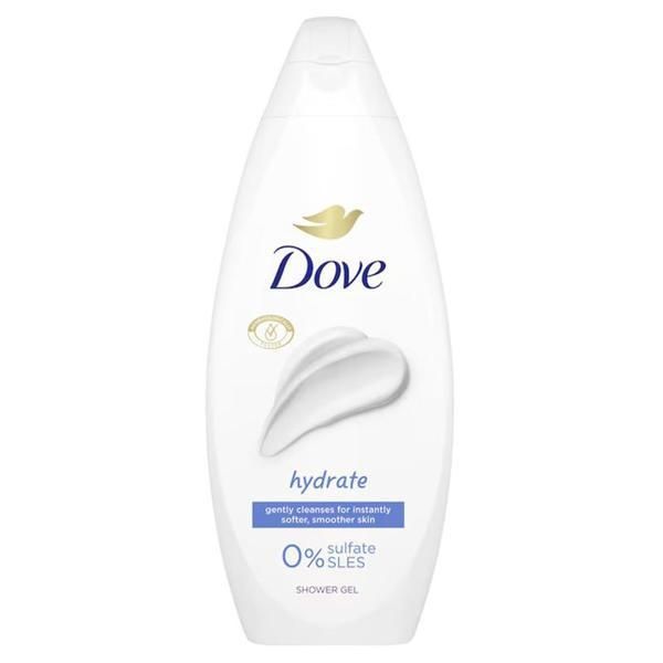 Dove Душ гел - Dove Essential Care Hydrate Shower Gel, 250 мл