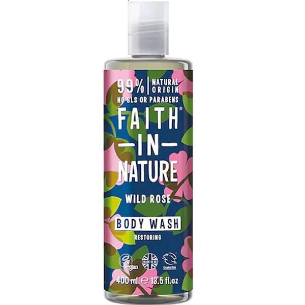 Faith in Nature Душ гел и пяна за баня с дива роза Faith in Nature 400 мл
