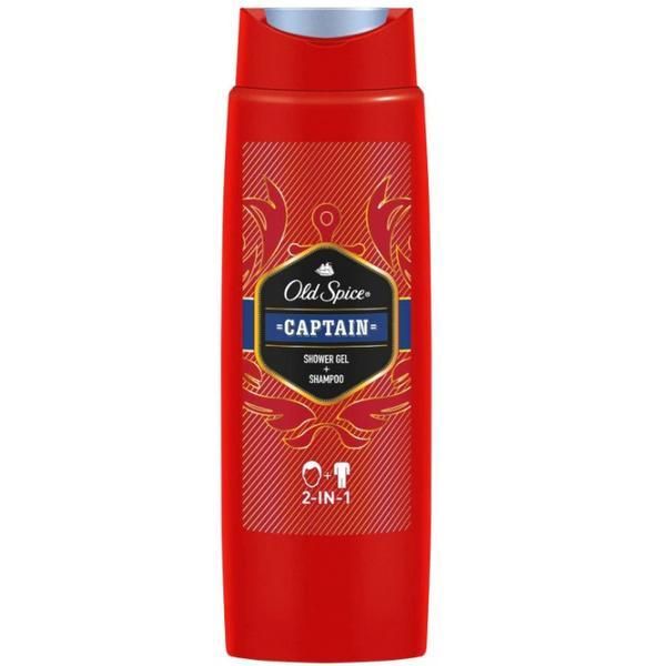 Old Spice Душ гел и шампоан за мъже - Old Spice Captain душ гел + шампоан, 250 мл