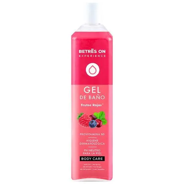 Betres On Душ гел с аромат на червени плодове - Betres ON Gel de Bano Frutos Rojos Provitamina B5 Body Care, 750 мл
