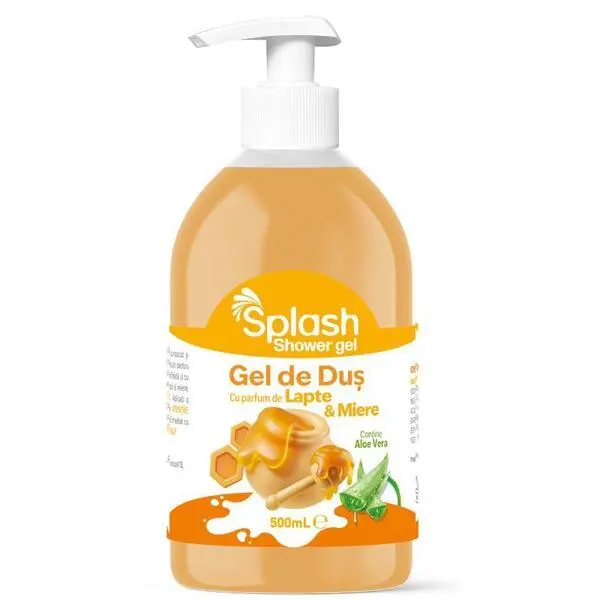 Splash Душ гел с аромат на мляко и мед - Splash Shower Gel, 500 мл