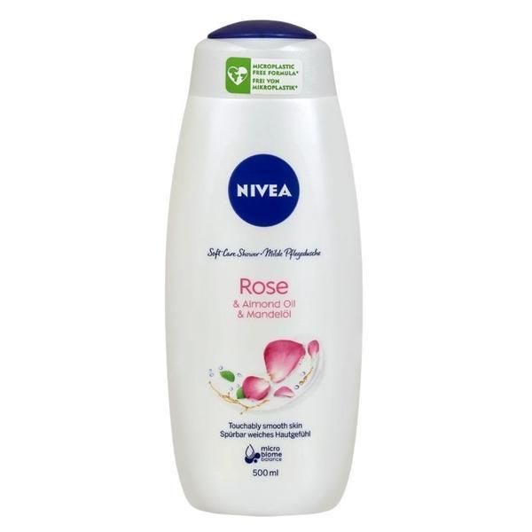Nivea Душ гел с рози и бадемово масло - Nivea Rose &amp; Almond Oil, 500 мл