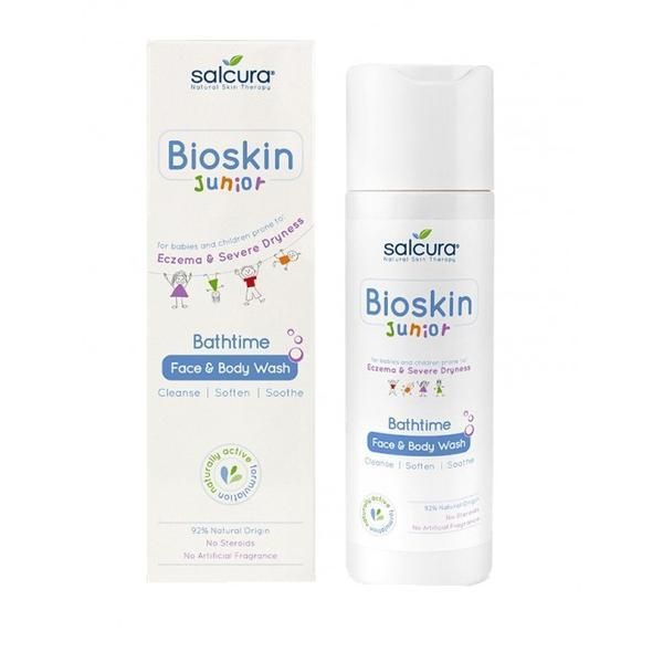 Salcura Natural Skin Therapy Душ гел за деца и бебета със суха кожа с екзема Bioskin Salcura, 200 мл