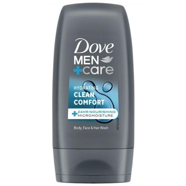 Dove Душ гел за мъже - Dove Men +Care Hydrating Clean Comfort Body, Face &amp; Hair Wash, 55 мл